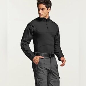 CQR Combat black Shirt with Pockets